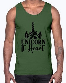 unicorn it heart 466#- unicorn- Cotton Tank