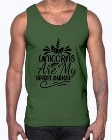 unicorns are my spirit animal 525#- unicorn- Cotton Tank