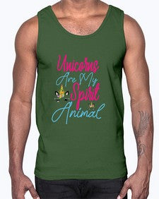 unicorns are my spirit animal 526#- unicorn- Cotton Tank
