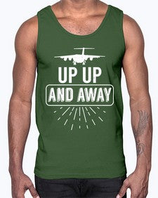 up up and away  46#- airplane- Cotton Tank