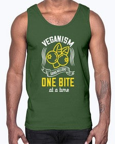 veganism saving millions one bite at a time 455#- vegan- Cotton Tank