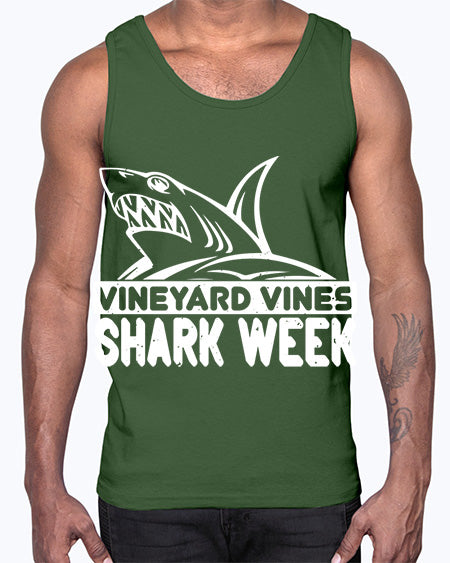 vineyard vines Shark Week Style 8#- shark-fish- Cotton Tank