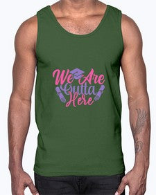 we are outta here 992#- graduation- Cotton Tank