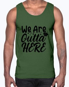 we are outta here 993#- graduation- Cotton Tank