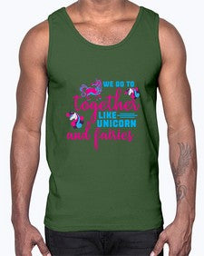 we go to together like unicorn and fairies 542#- unicorn- Cotton Tank