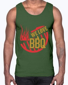 we love bbq 459#- bbq- Cotton Tank