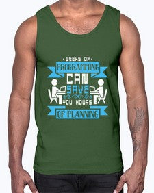weeks of programming can save you hours of planning 9#- computer- Cotton Tank