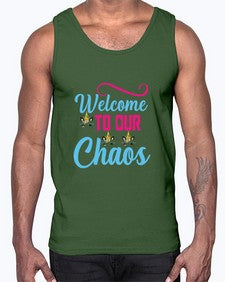 welcome to our chaos 545#- unicorn- Cotton Tank