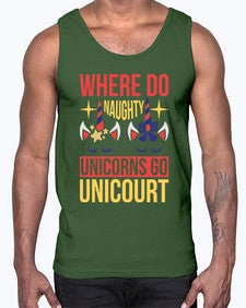 where do naughty unicorns go unicourt 556#- unicorn- Cotton Tank