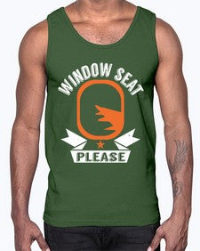 window seat please  51#- airplane- Cotton Tank
