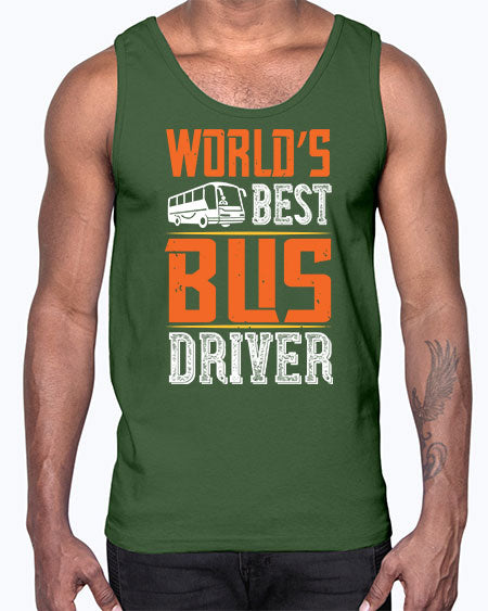 worlds best bus driver Style 1668#- Bus Driver- Cotton Tank