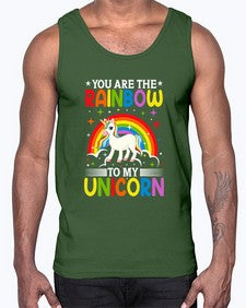 you are the rainbow to my unicorn 562#- unicorn- Cotton Tank