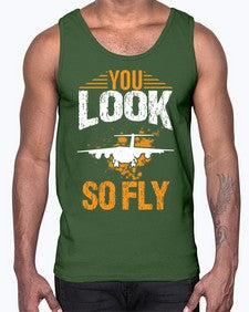 you look so fly  53#- airplane- Cotton Tank