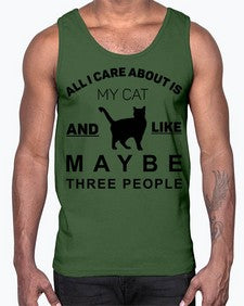 All I Care About is Style 26#- cats- Cotton Tank