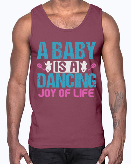 A baby is a dancing joy of life Style 3#- baby- Cotton Tank