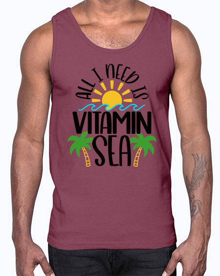 All I Need Is Vitamin Sea Style 56#- summer- Cotton Tank
