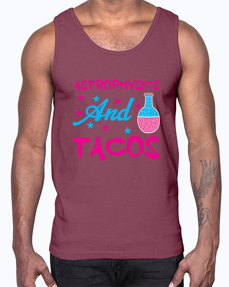 AstrophysicsandTacosScience tshirt design AstrophysicsandTacos Sciencetshirtdesign 290#- general science- Cotton Tank