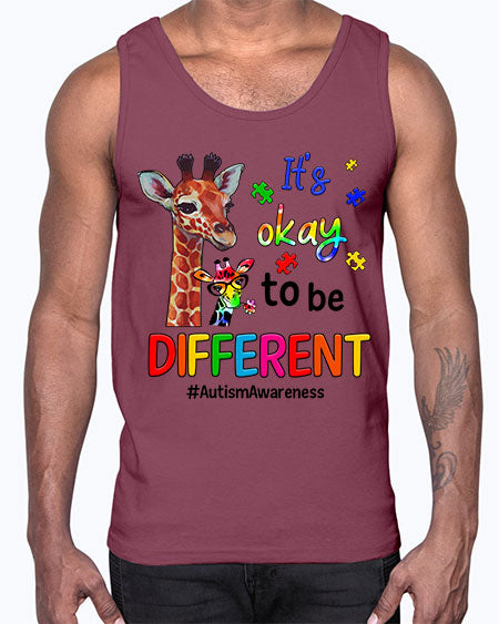 Autism Giraffe- autism- Cotton Tank