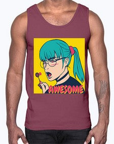 Awesome 244#- art pop art- Cotton Tank