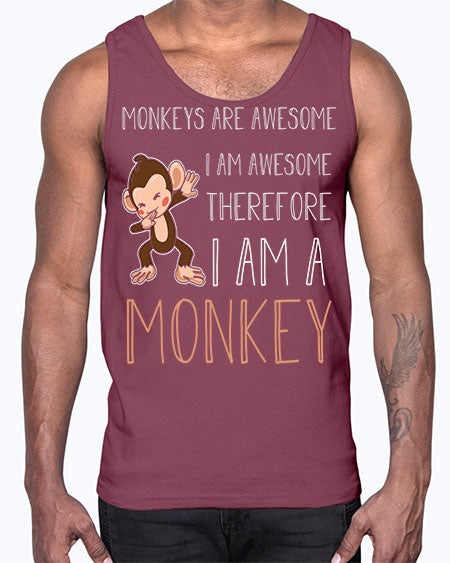 Awesome Monkey Cute Dabbing 2#- monkey- Cotton Tank