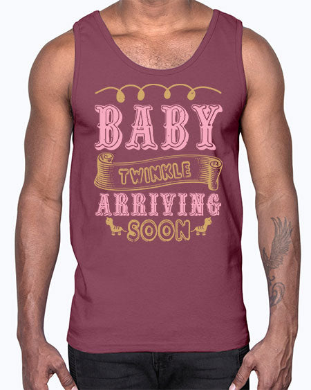 Baby Rwinkle arriving soon Style 30#- baby shower- Cotton Tank