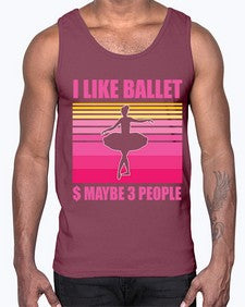 Ballerina i like ballet and ballet 63#- ballet- Cotton Tank