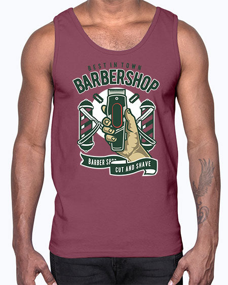 Barbershop591#- barber- Cotton Tank