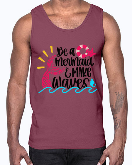Be A Mermaid Make Waves Style 53#- summer- Cotton Tank