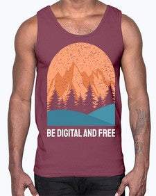 Be Digital and Free 27#- internet- Cotton Tank