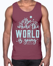 Be Where the World is Going 26#- internet- Cotton Tank