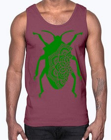 BeetleMandala 255#- mandala- Cotton Tank