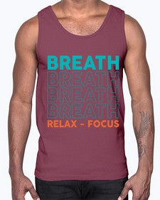 Breath Relax Focus 181#- yoga- Cotton Tank