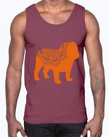 BulldogMandala 281#- mandala- Cotton Tank
