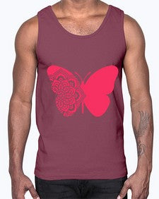 ButterflyMandala 292#- mandala- Cotton Tank