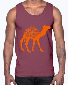 CamelMandala 295#- mandala- Cotton Tank