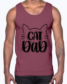 Cat Dad Style 81#- cats- Cotton Tank