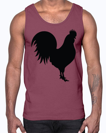 Chicken Silhouette 1#- chicken- Cotton Tank