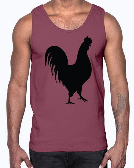 Chicken Silhouette 2#- chicken- Cotton Tank