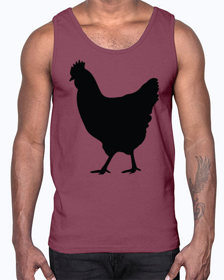 Chicken Silhouette 3#- chicken- Cotton Tank