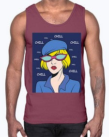 Chill 329#- art pop art- Cotton Tank