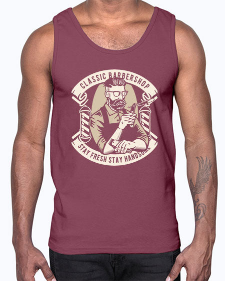 Classic Barber Shop658#- barber- Cotton Tank
