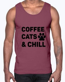 Coffee Cat Style 41#- cats- Cotton Tank