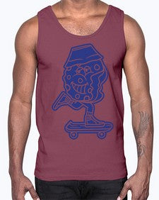 Cookies skating 75#- cartoon food- Cotton Tank