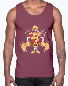Criminal pizza 77#- cartoon food- Cotton Tank