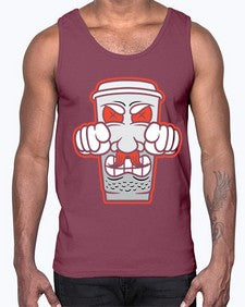 Cup power 78#- cartoon food- Cotton Tank