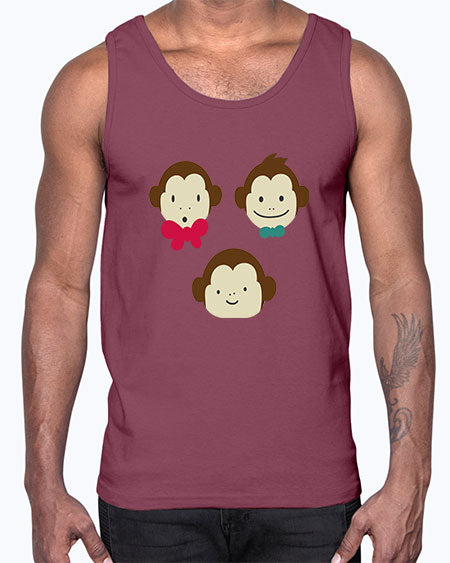 Cute_little_monkeys_5425- monkey- Cotton Tank