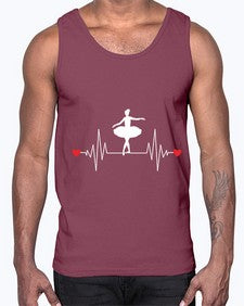 Dance girl heat beat dancing ballet 95#- ballet- Cotton Tank
