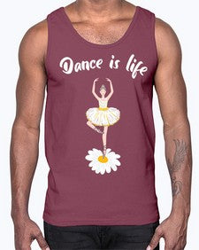 Dance is life ballet dancing ballet 97#- ballet- Cotton Tank