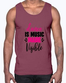 Dance is music made visible 100#- ballet- Cotton Tank