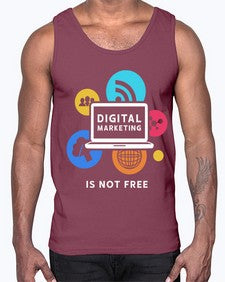 Digital Marketing is Not Free 23#- internet- Cotton Tank